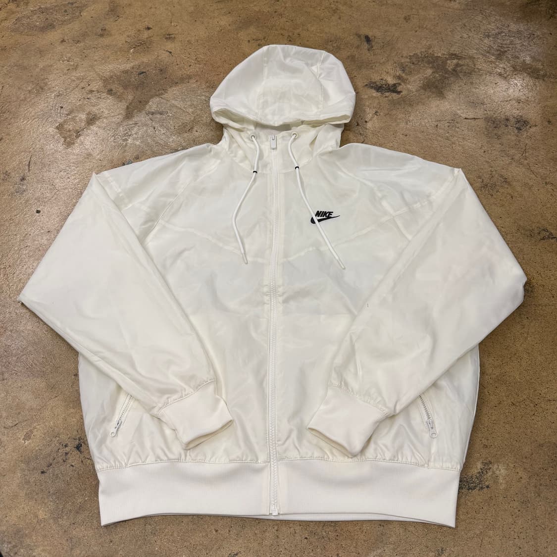[정품/M] 나이키 화이트 바람막이 후드집업 b18 상품이미지2