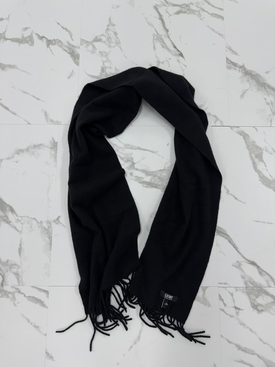 GOBI 고비 블랙 캐시미어 100% 머플러 상품이미지2