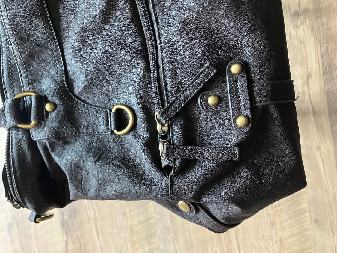 일본 빈티지 브라운 숄더 토트백 상품이미지4