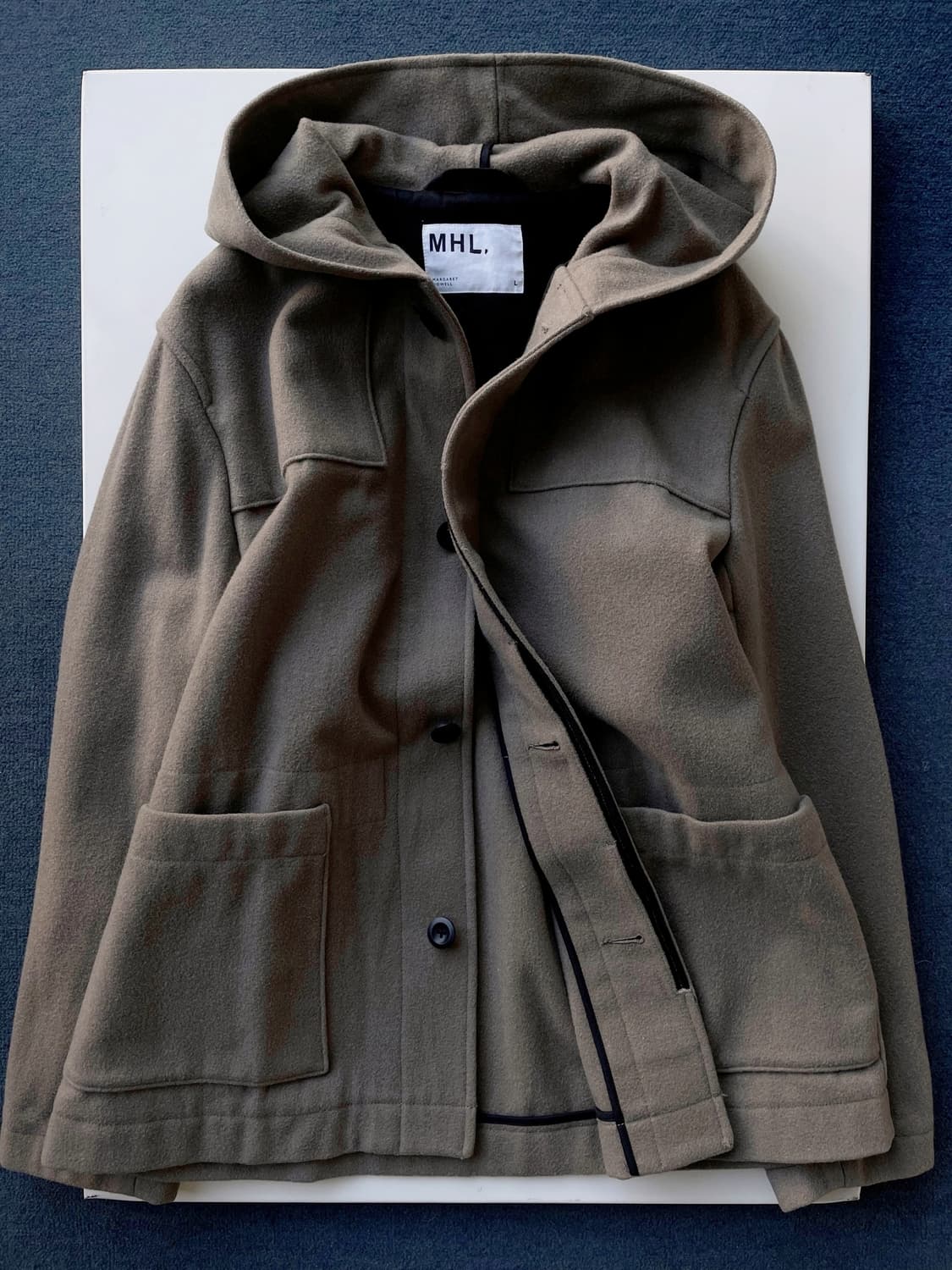Cropped melton duffle hoodcoat 상품이미지7
