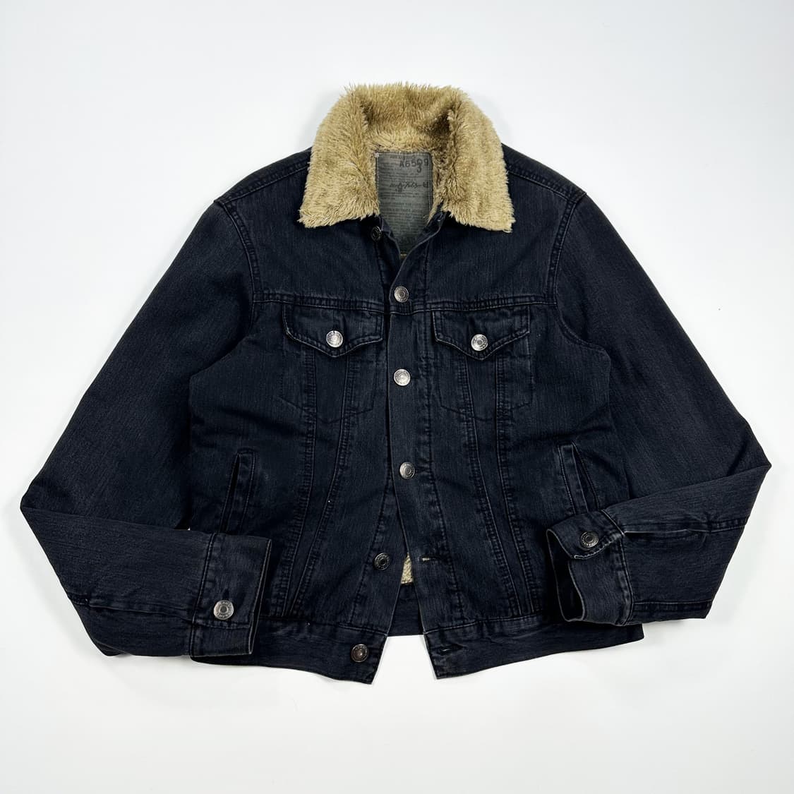 VTG 빈티지 흑청 데님 트러커자켓 S 상품이미지1