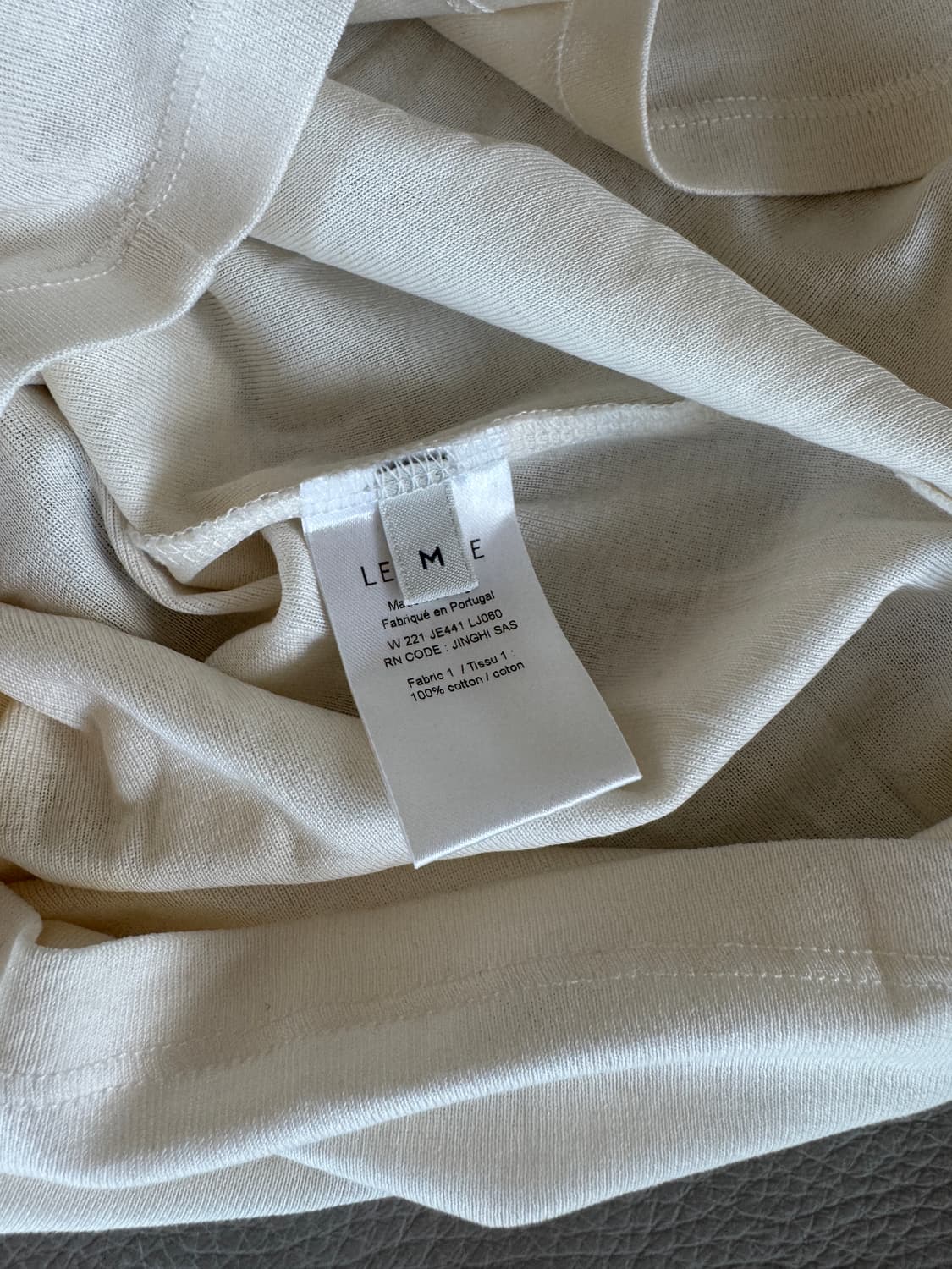 르메르 Lemaire 여성 세컨 스킨 티셔츠 블랙 xs / 오프화이트 m 상품이미지8