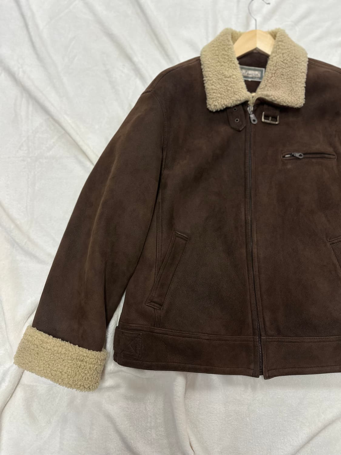 (M)빈티지 B-3 무스탕 자켓 브라운 상품이미지3