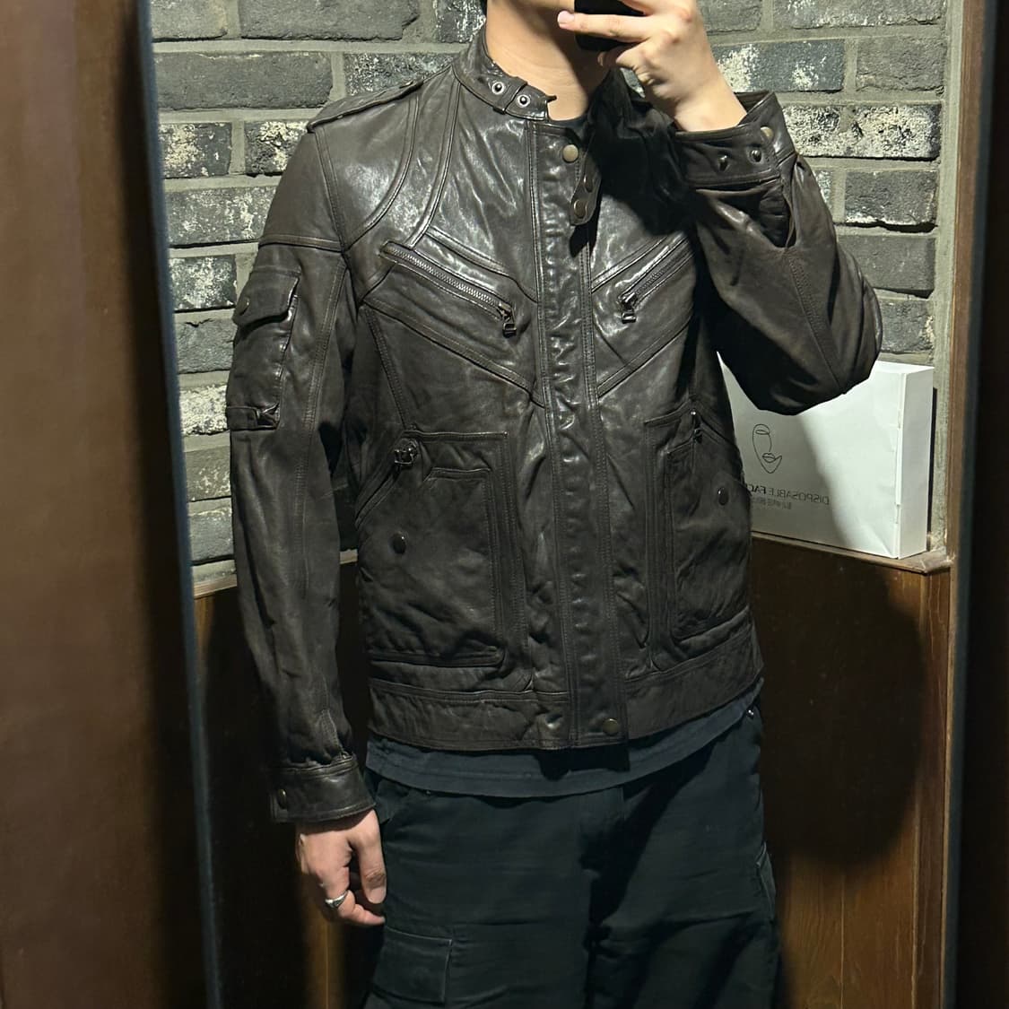 XL) 빈티지 테크니컬 멀티포켓 램스킨 레더 양가죽 자켓 상품이미지9