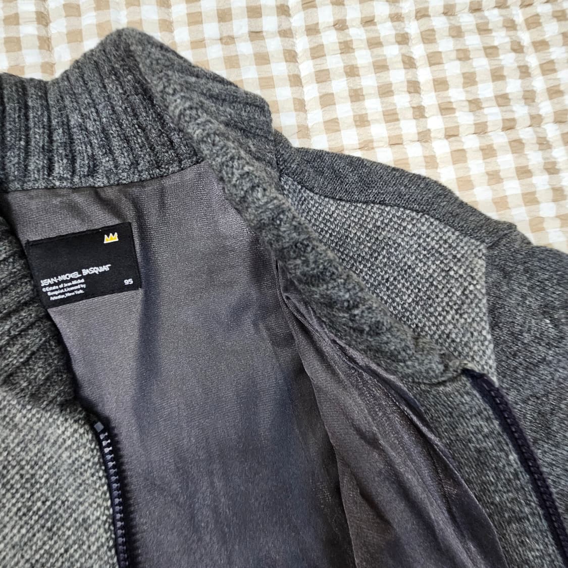 장미쉘바스키아 방풍 울 집업 가디건 남자100 상품이미지6