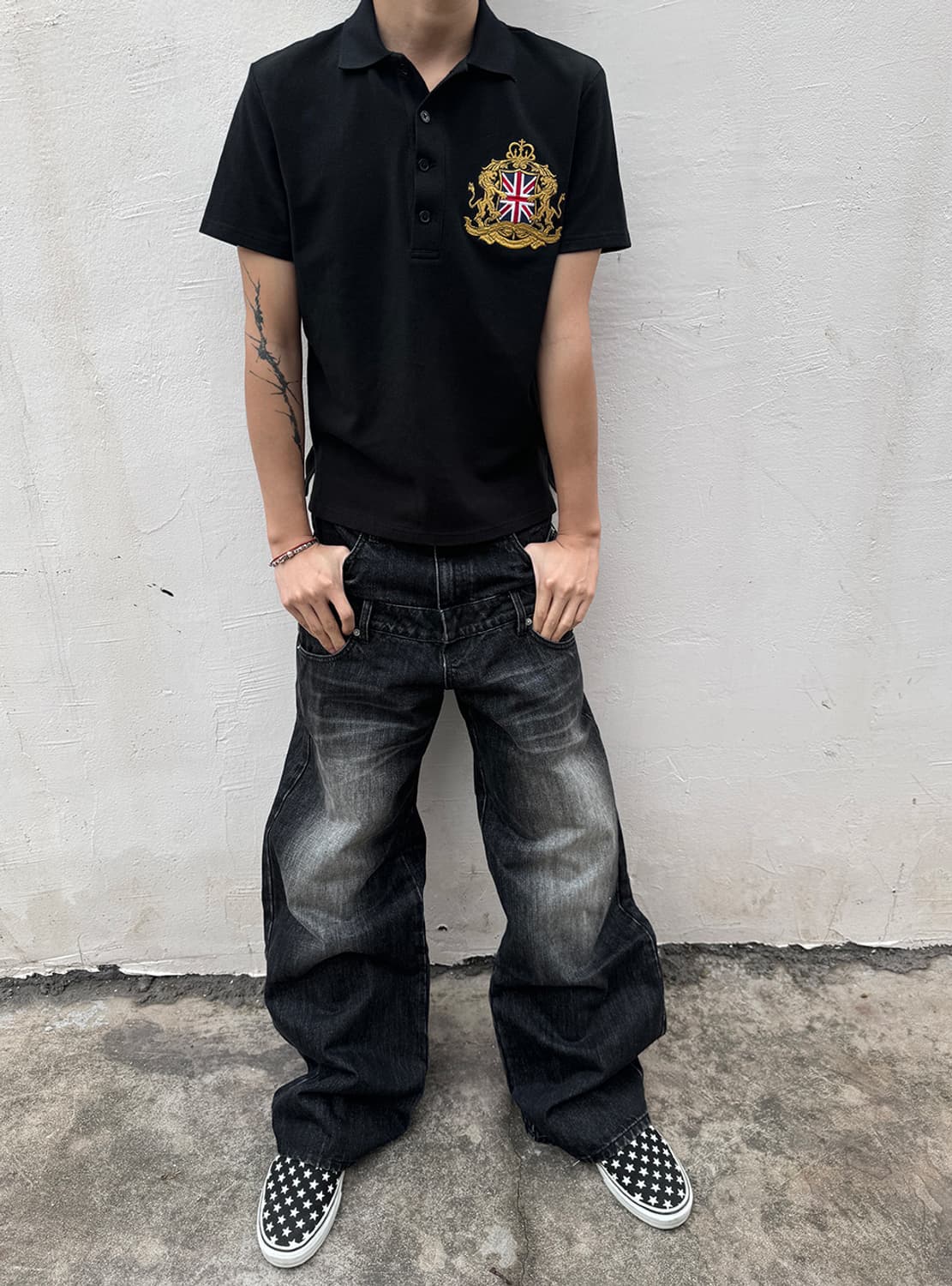 Union Jack Embroidery Polo T-Shirt 상품이미지6