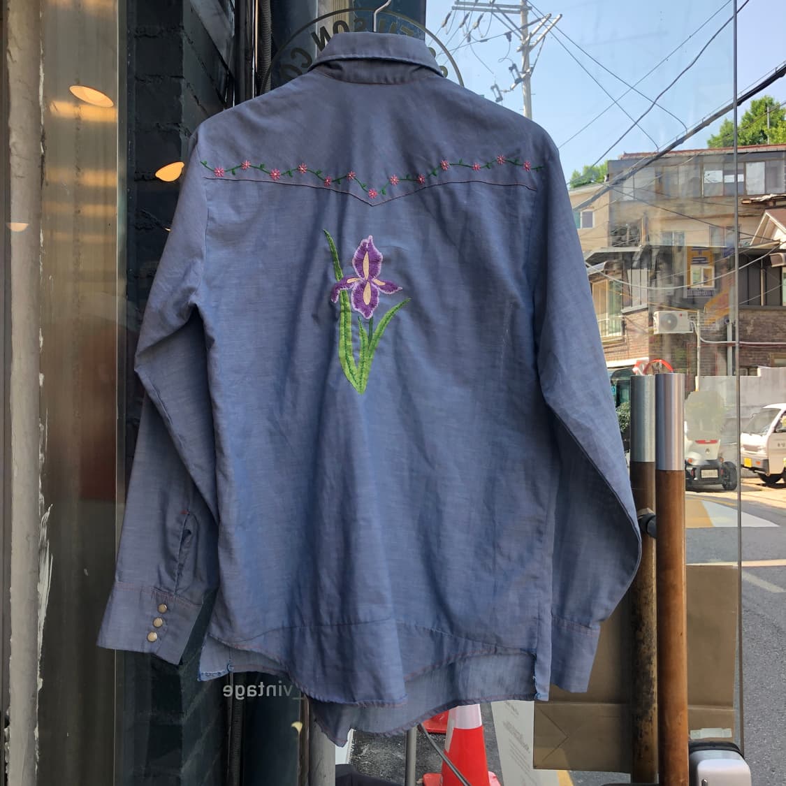 70s Bigmac chambray shirt-M 상품이미지7