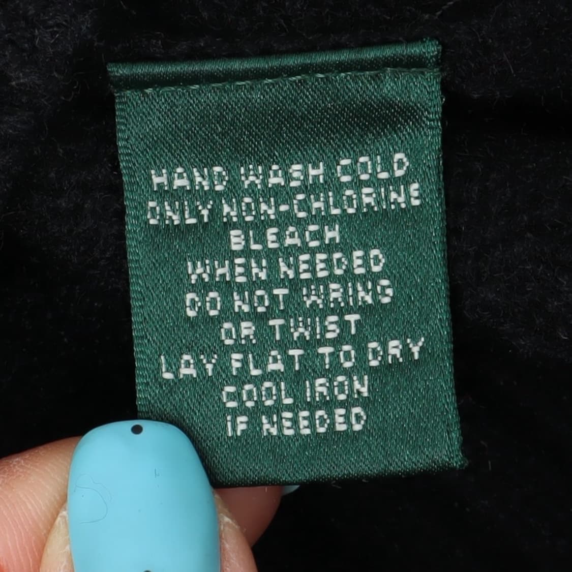 로렌 랄프로렌 블랙 하이넥 폴라 울 스냅 가디건 상품이미지10