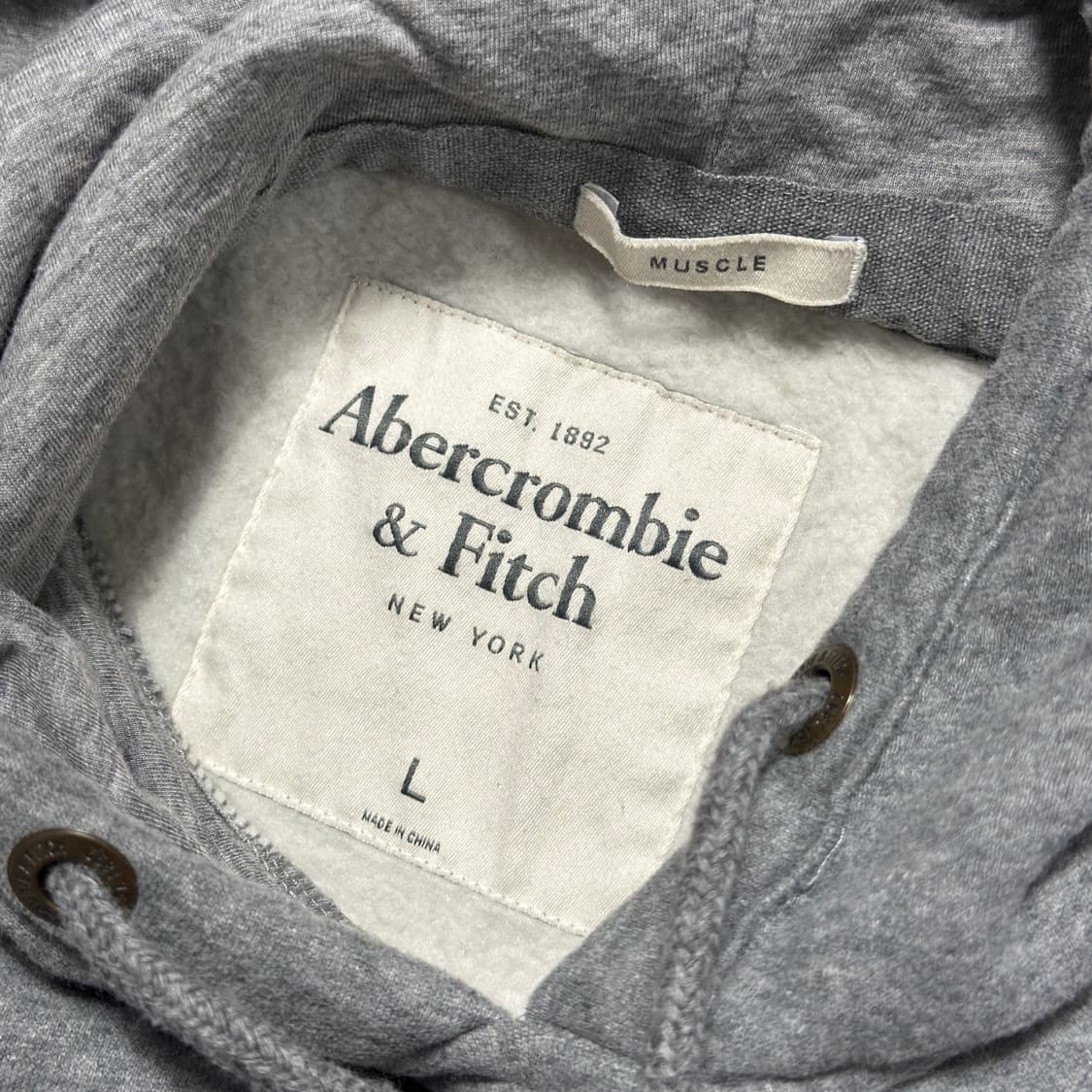 아베크롬비 그레이 블루 후드티 상품이미지4