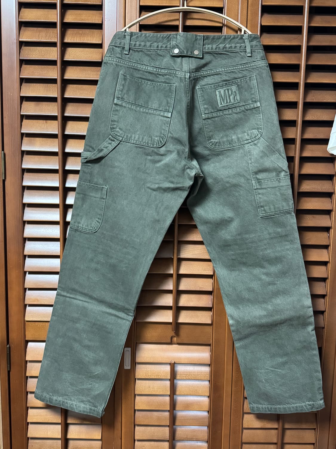 [S] 플라스틱프로덕트 MPa 더블니 팬츠 올리브 카키 상품이미지3