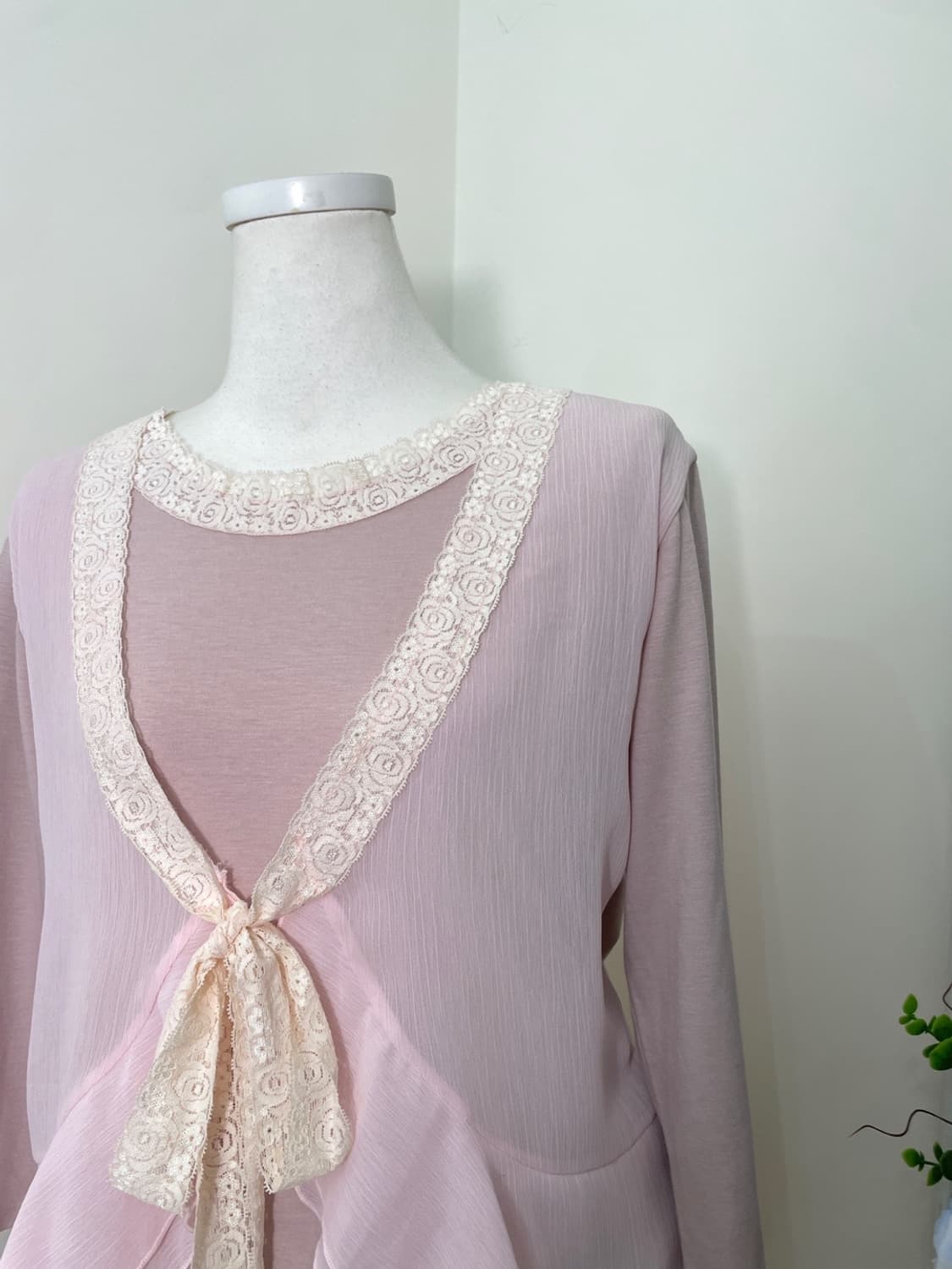 pink lavender fairy ruffle lace top 상품이미지7