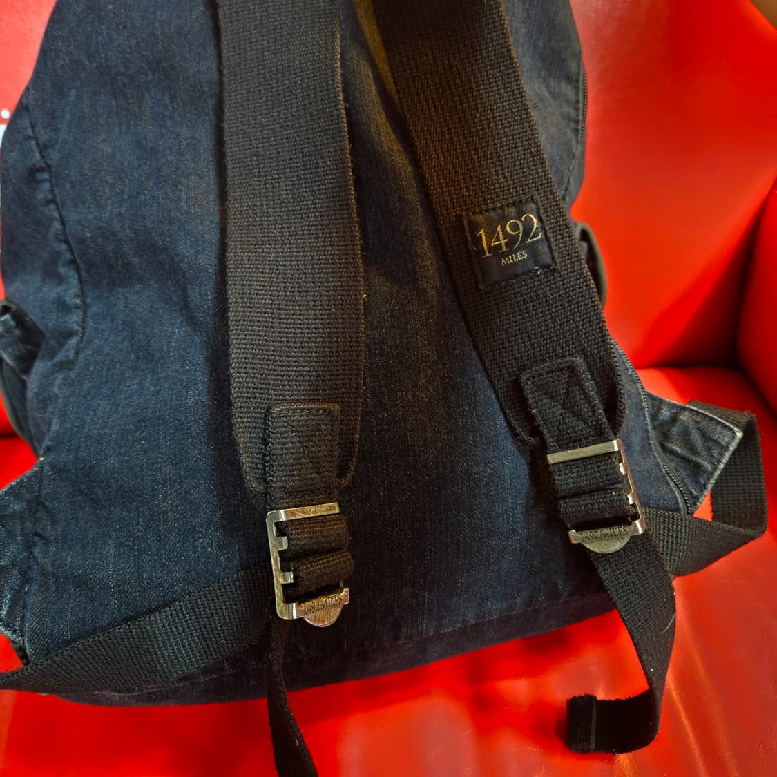 1942Miles 00's Deep Blue denim 멀티 포켓 백팩 상품이미지4