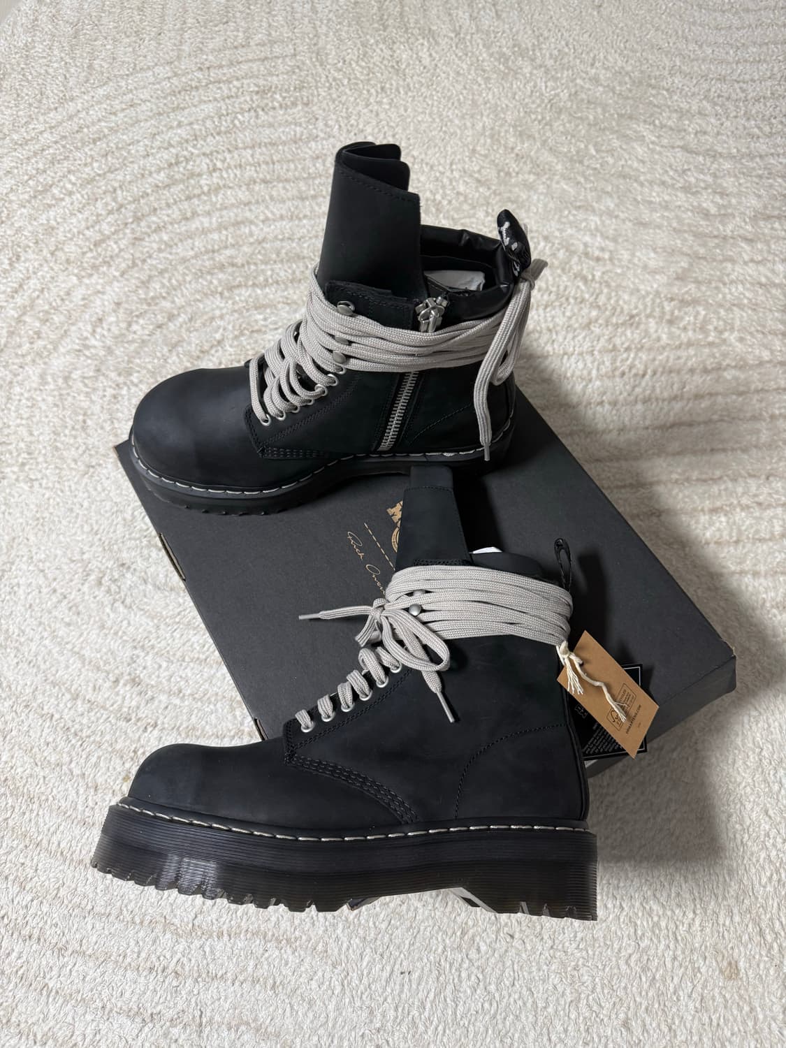 닥터마틴 x 릭 오웬스 쿼드 솔 스틸 토 부츠 43 (280) 상품이미지7