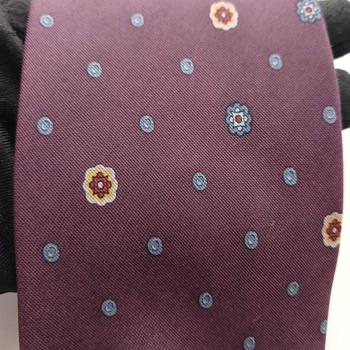 듀퐁 실크 다크 퍼플 도트 넥타이 9.2cm A+등급 A18711
 상품이미지7