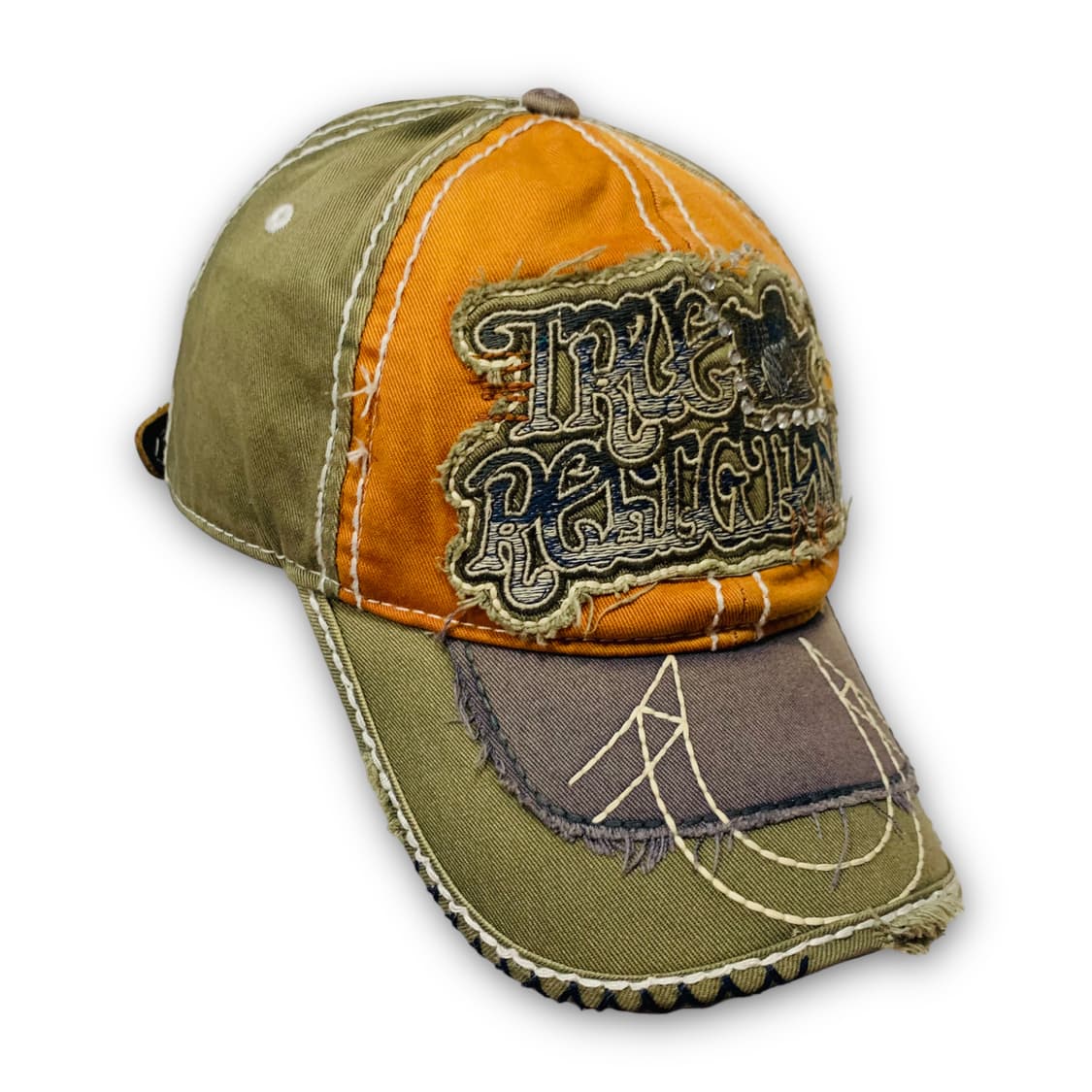 트루 릴리전 y2k 스터드 빅로고 레어 볼캡 상품이미지3