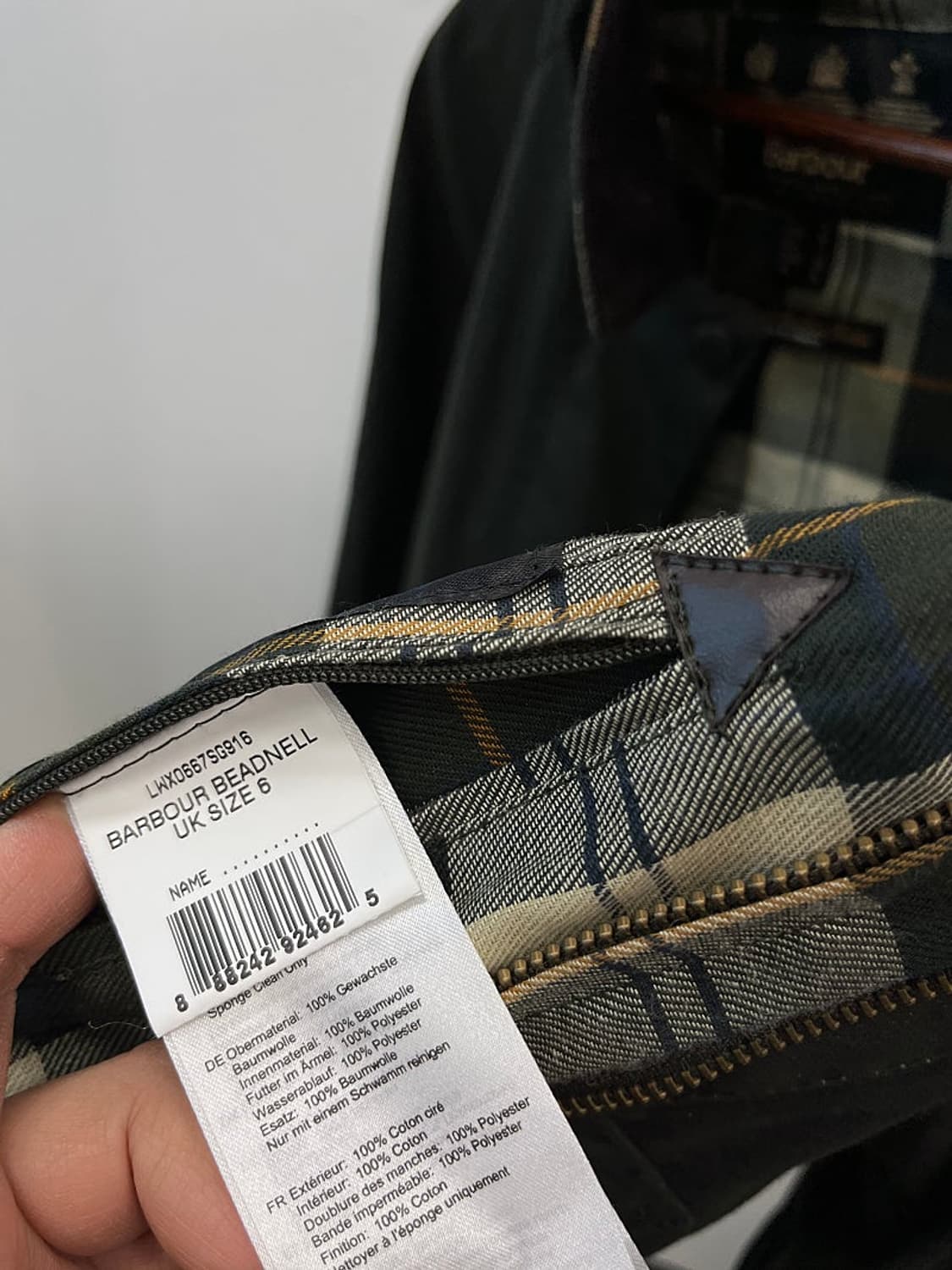 여) 바버 비드넬 왁스자켓  상품이미지6