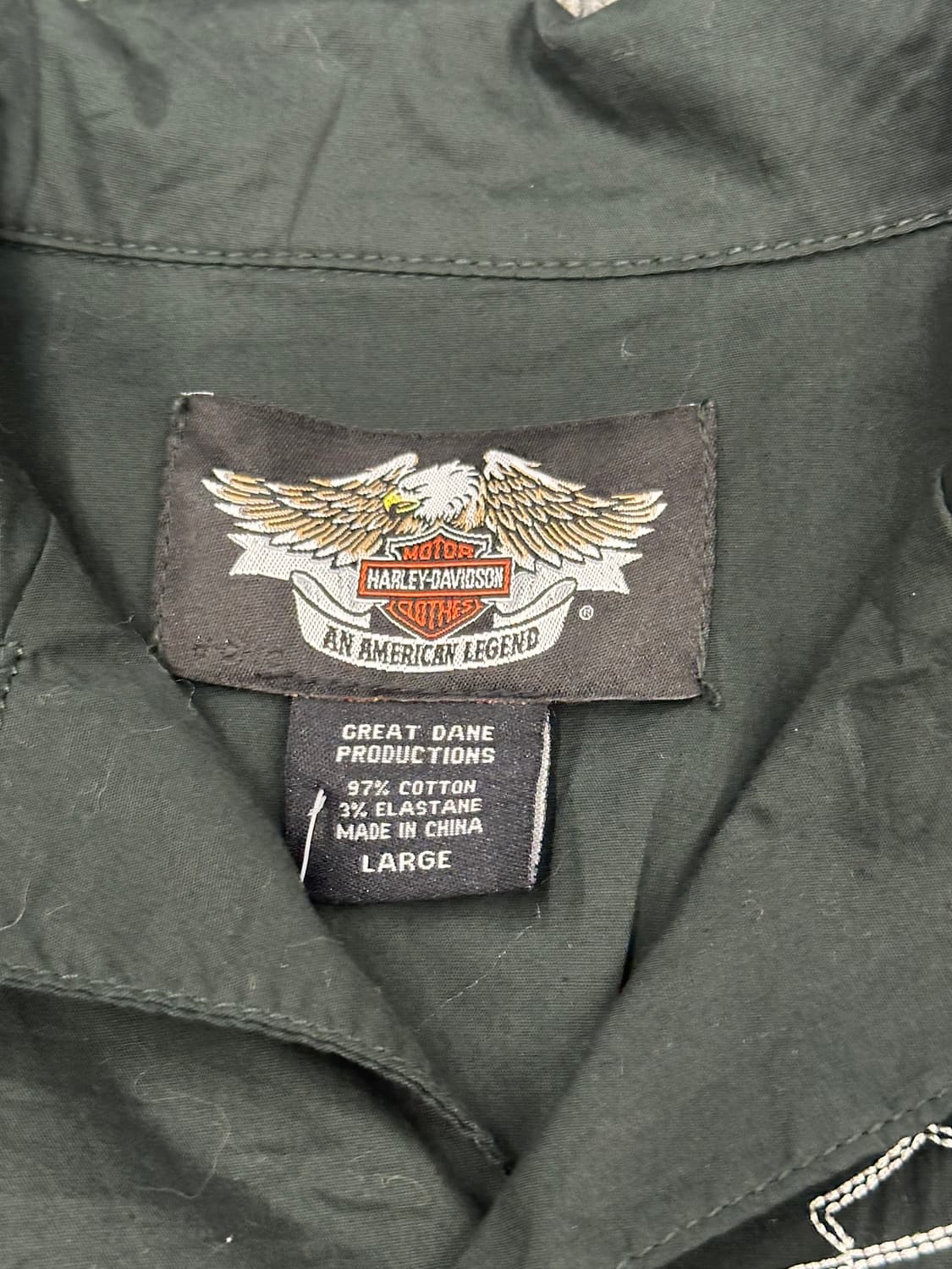  L)할리데이비슨 빈티지 자수 패치 여성 반팔셔츠 상품이미지4