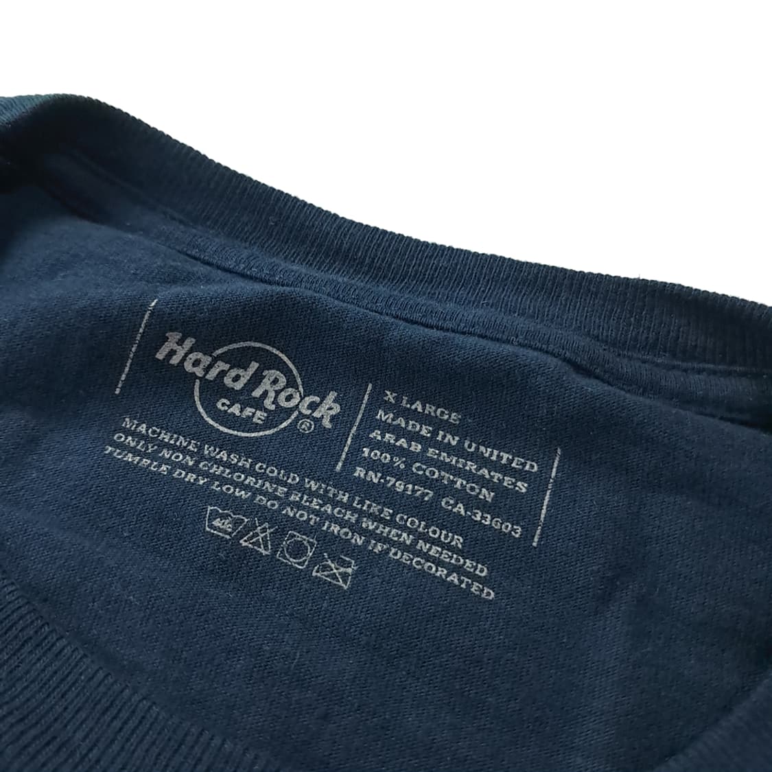 CK169 XL 하드락카페 런던 다크네이비 반팔 티셔츠 상품이미지3