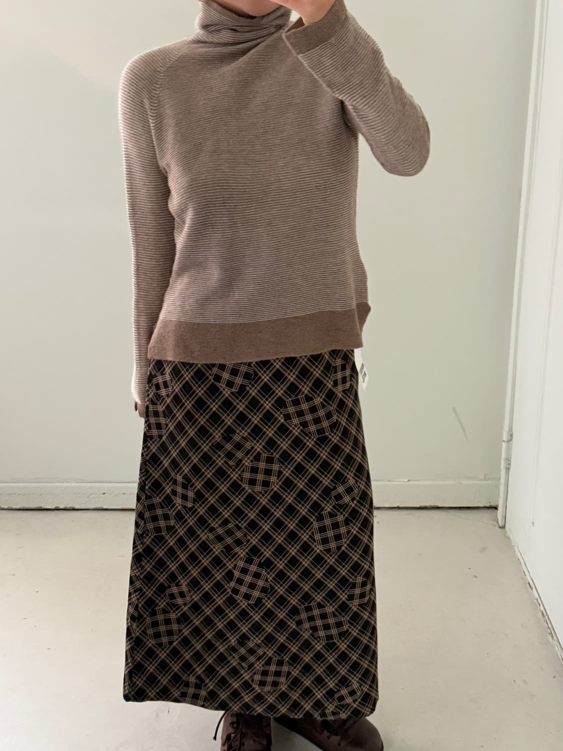 일본빈티지 레글런 터틀넥 니트 스웨터 상품이미지4