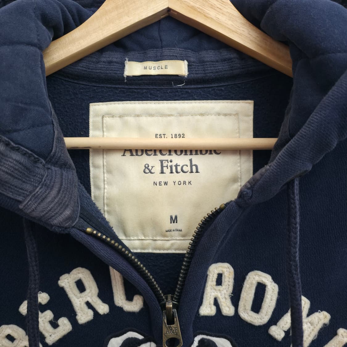 [M] 아베크롬비 네이비 후드집업 상품이미지4