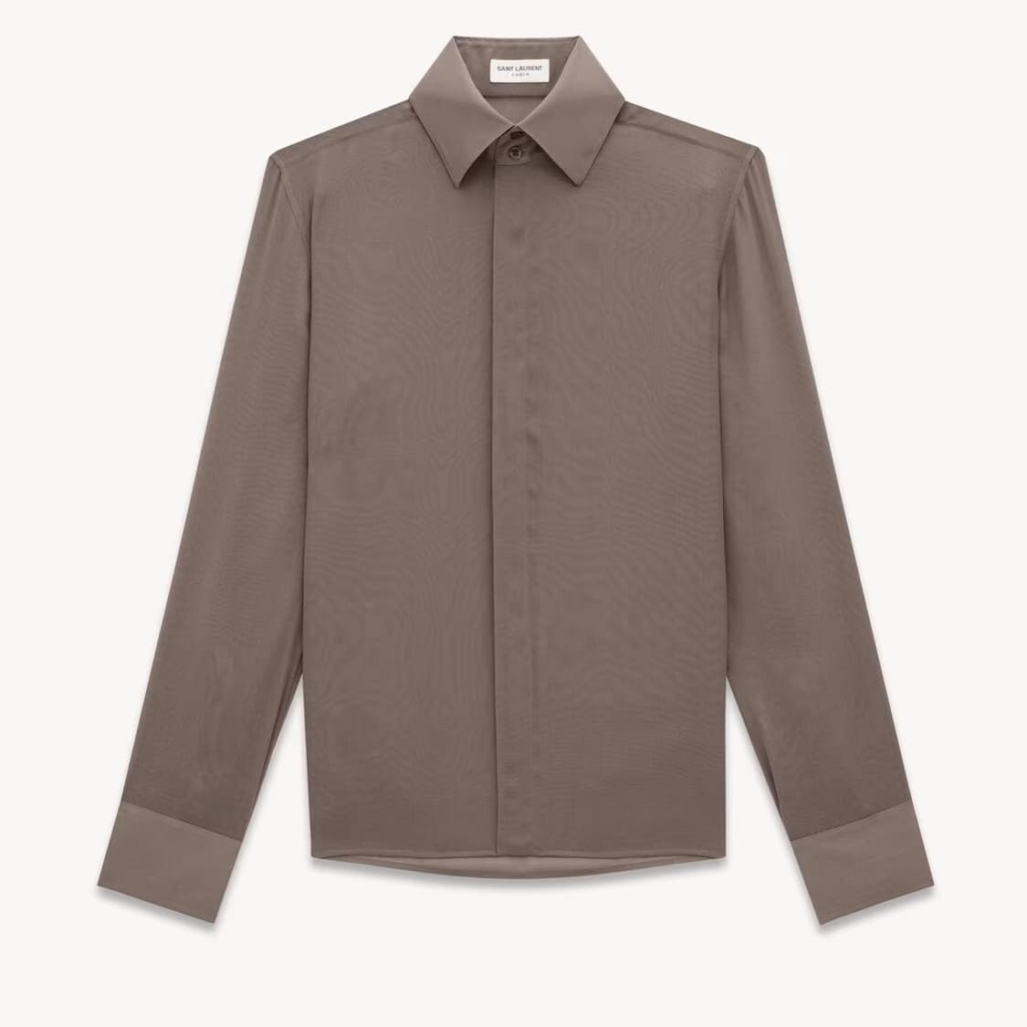 [차은우님 착용] 생로랑 25ss 크레페 실크 셔츠 상품이미지2