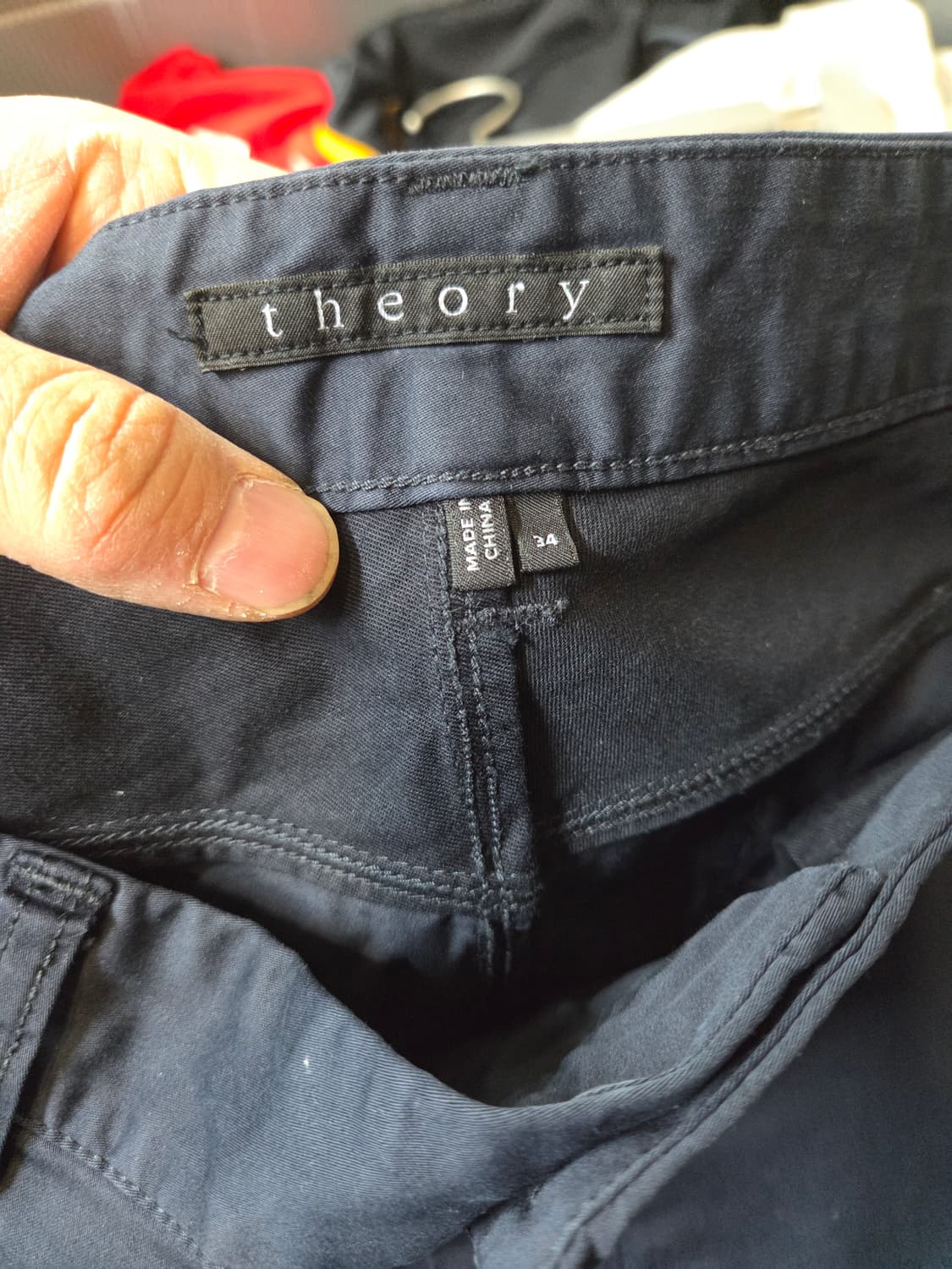 띠어리 스판 코튼 팬츠 34 상품이미지3