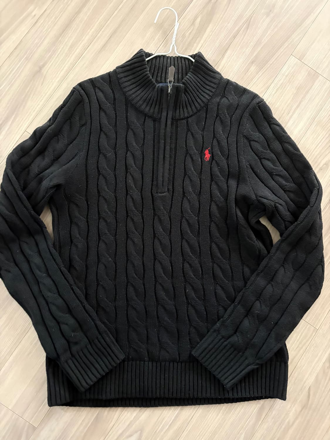 폴로 반집업니트 L 큐알 정품 급처  상품이미지1