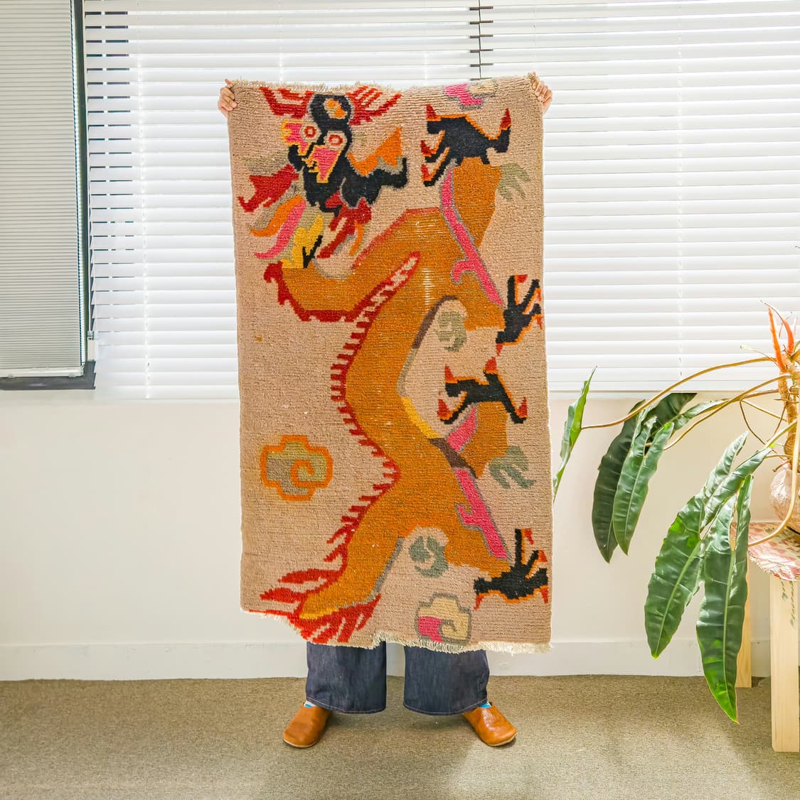 Vintage Tibetan Dragon Rug 상품이미지1