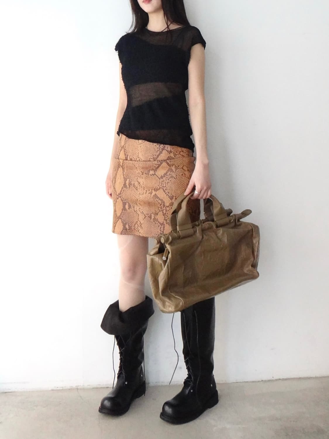 Boucle unbalanced sleeveless knit 상품이미지6