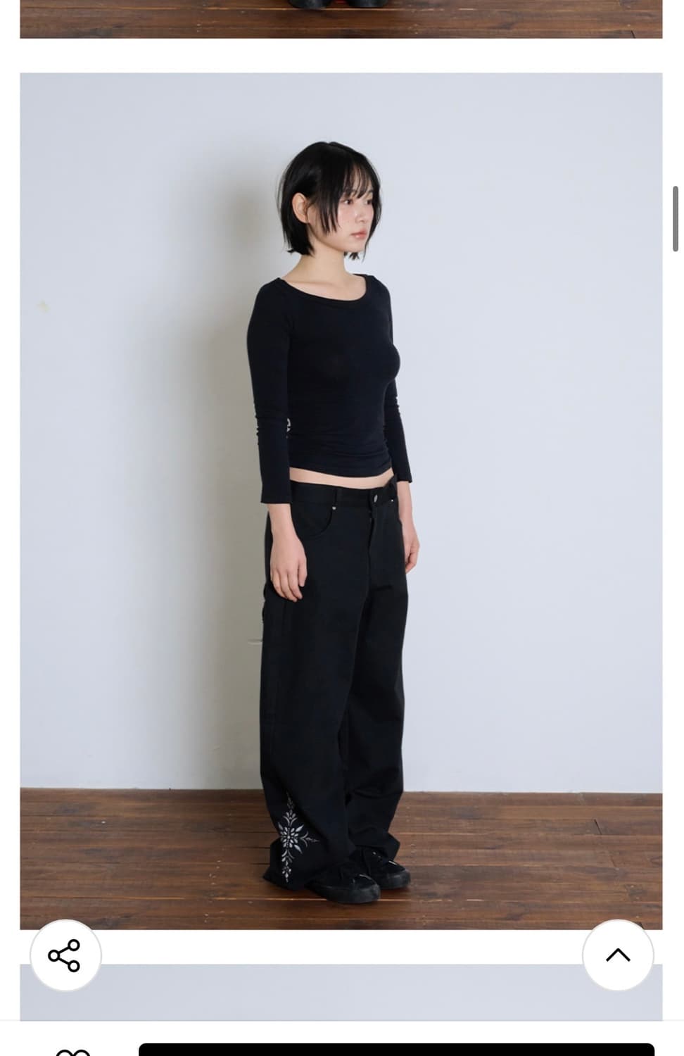 새상품 잇자바이브 신상 low flower pants - m  상품이미지3