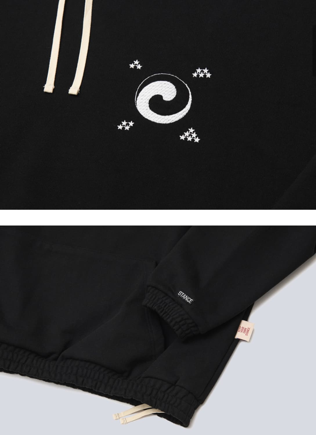 스텐스서울 블랙 후드티 새상품 상품이미지3