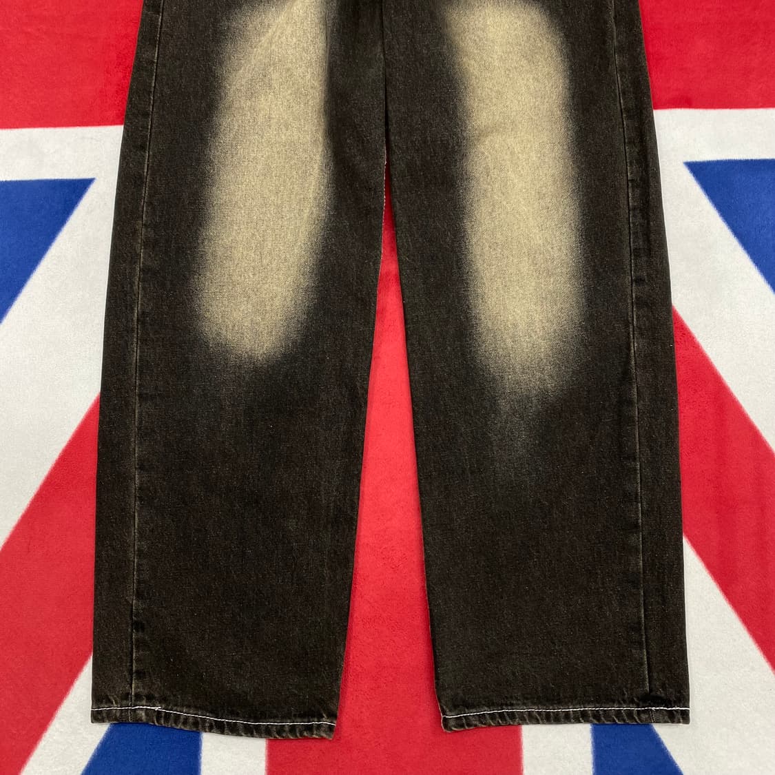 트릴리온 와이드 흑청데님팬츠 L 상품이미지3