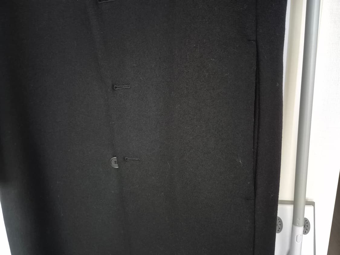 쿠어 울 캐시미어 싱글코트 블랙 S 상품이미지6