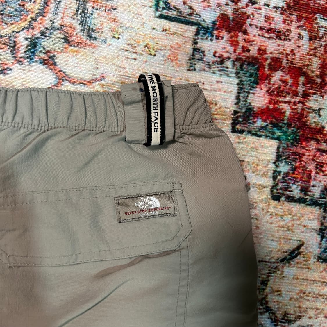 [S] 00s 노스페이스 벨티드 나일론 컨버터블 팬츠 카키 베이지  상품이미지7