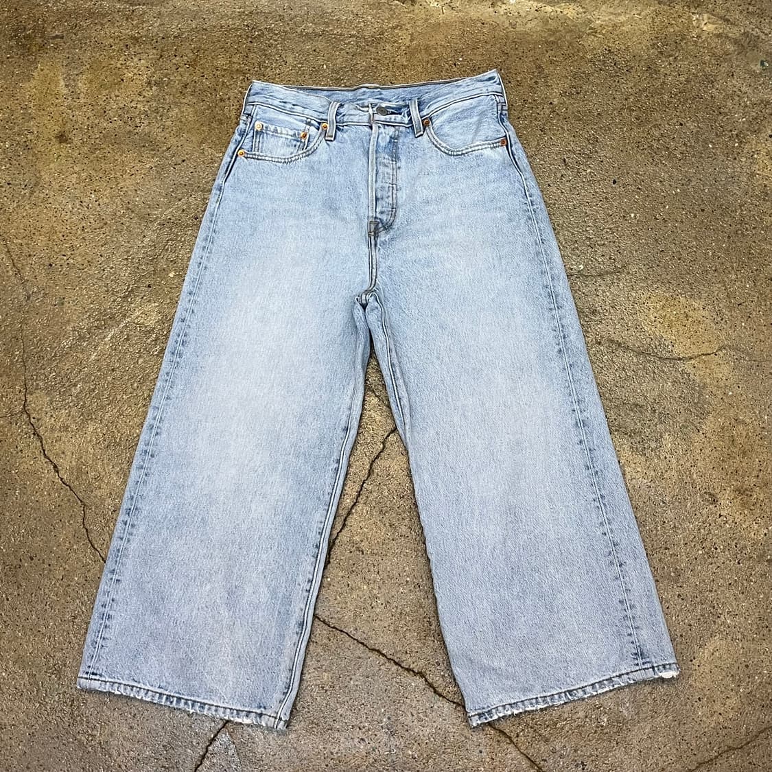 미국 리바이스 프리미엄 와이드 데님 팬츠 10부 상품이미지3