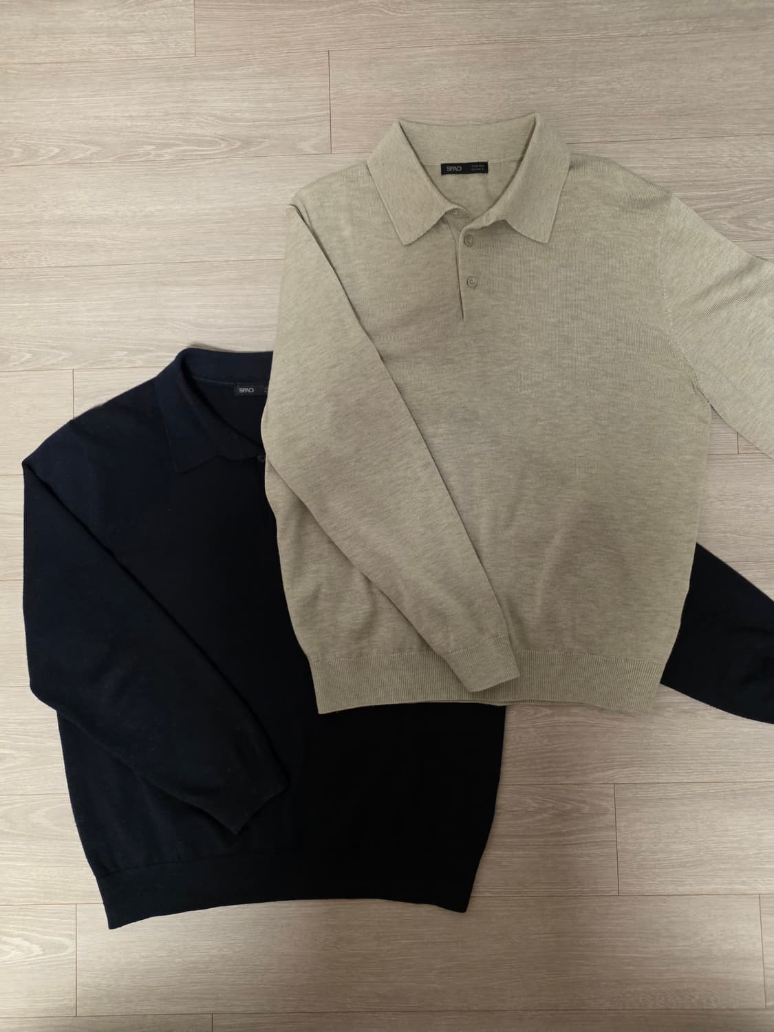 SPAO 니트 Navy & Beige XL (105)
 상품이미지1