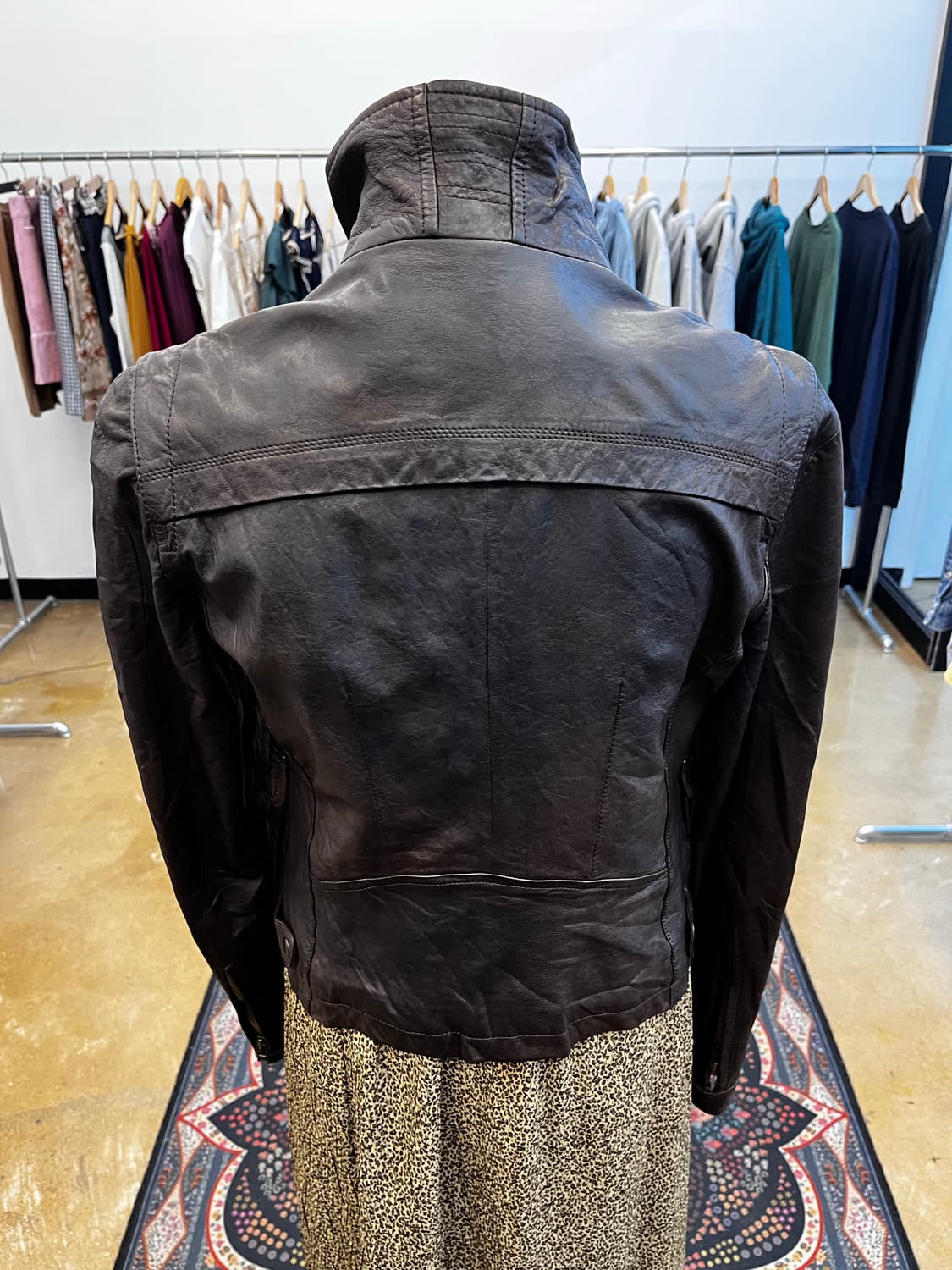 Mia Carna 하이넥 양가죽 자켓 상품이미지4