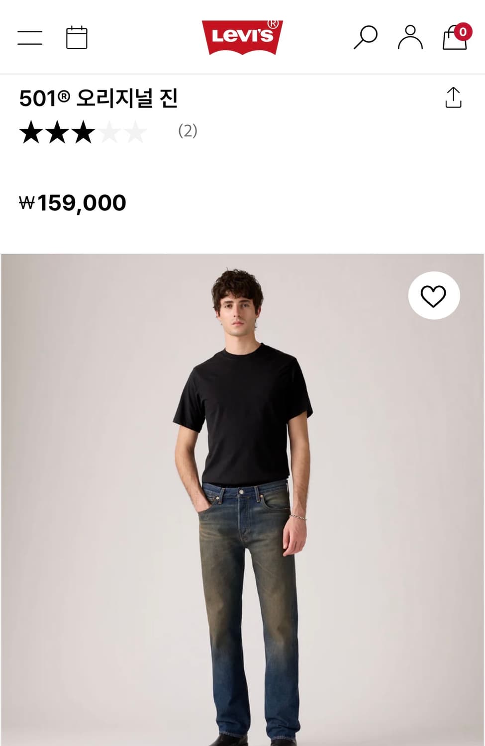 현행 리바이스 501 W32 L30 상품이미지4