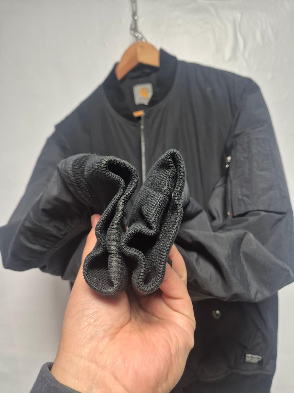 칼하트 블랙 MA-1 봄버 자켓 M사이즈(상태A급) 상품이미지7