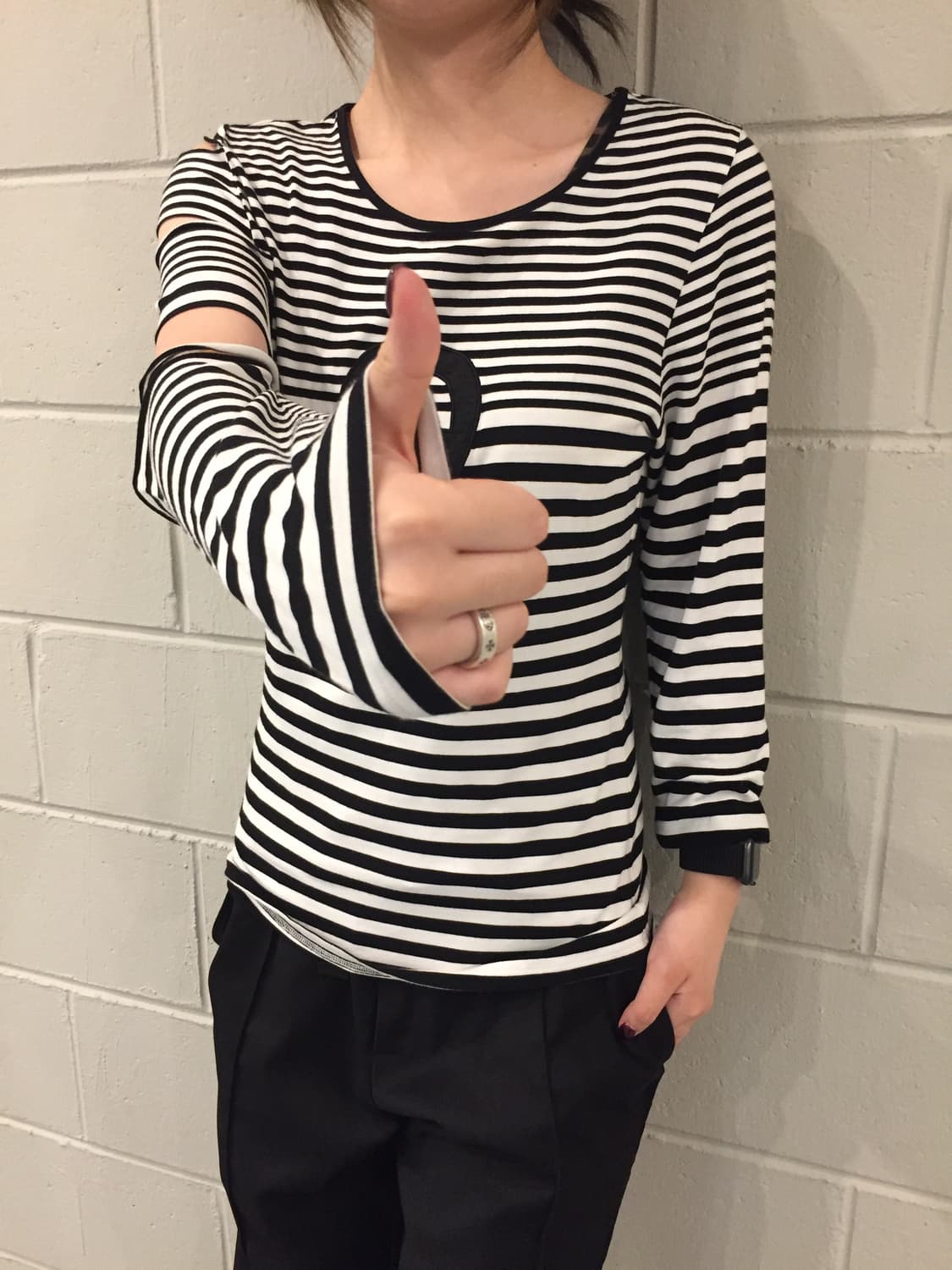”Unknown“ Stripe Dismantling Long Sleeve 상품이미지4
