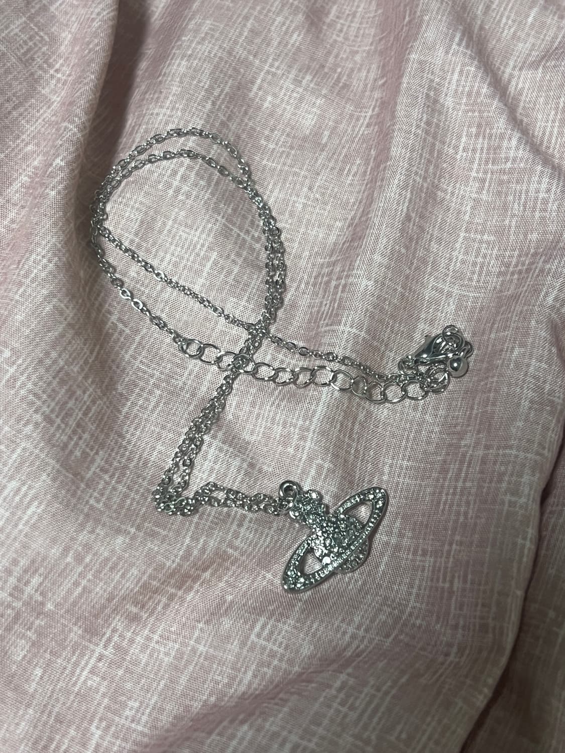 비비안웨스트우드 목걸이 실버 미니바스 급처 상품이미지1