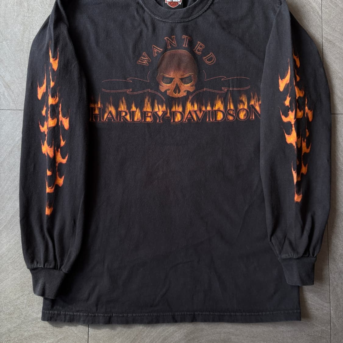 할리데이비슨 미국 생산 블랙 플레임 긴팔 티셔츠 상품이미지4