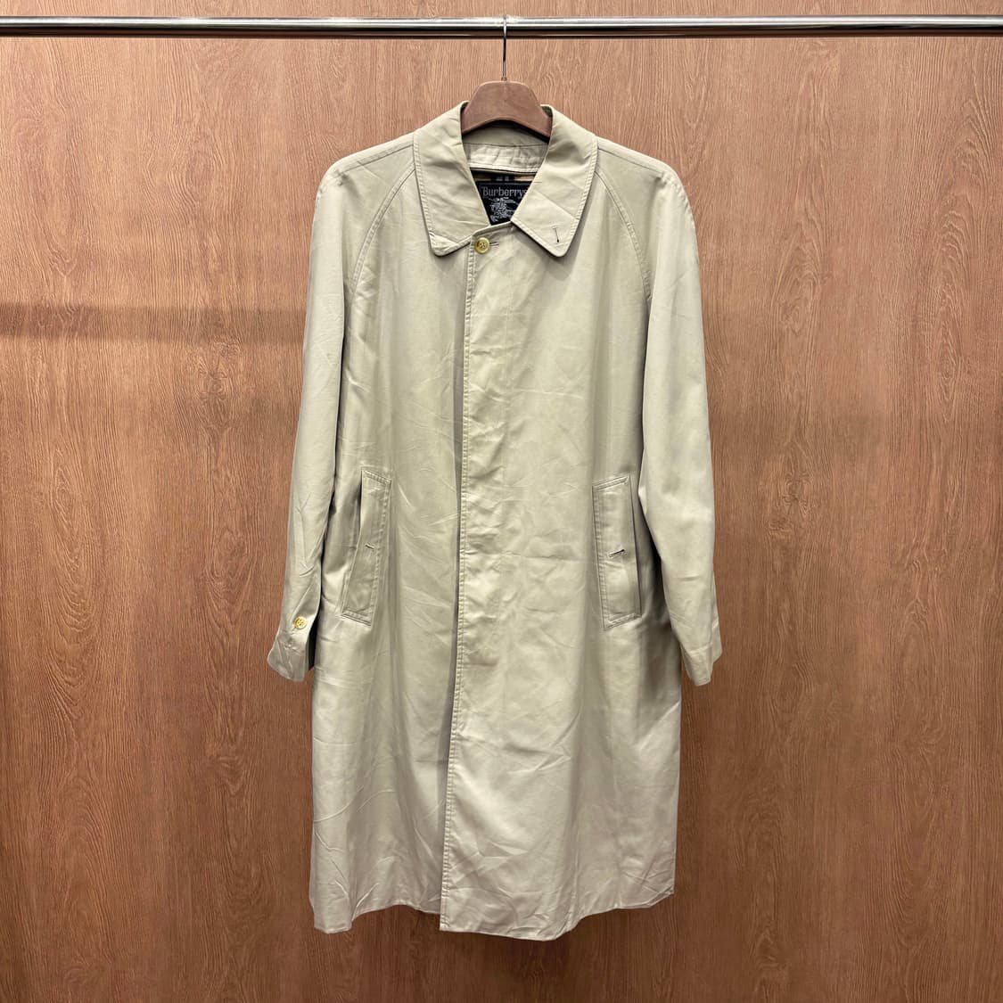 버버리 롱 트렌치 코트 히든 버튼업 히든 포켓 디테일 베이지 상품이미지2