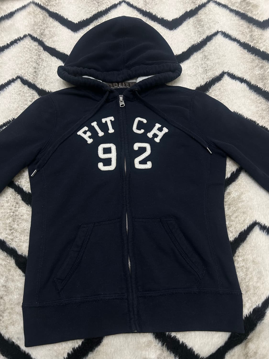 [S]아베크롬비 스펠아웃 후드집업/네이비/기모 상품이미지3