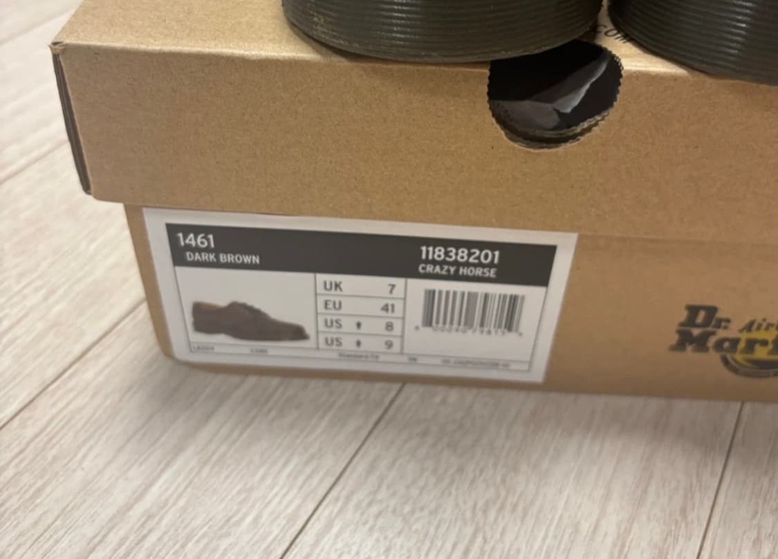 닥터마틴 1461 크레이지홀스 브라운 260 uk7 상품이미지7