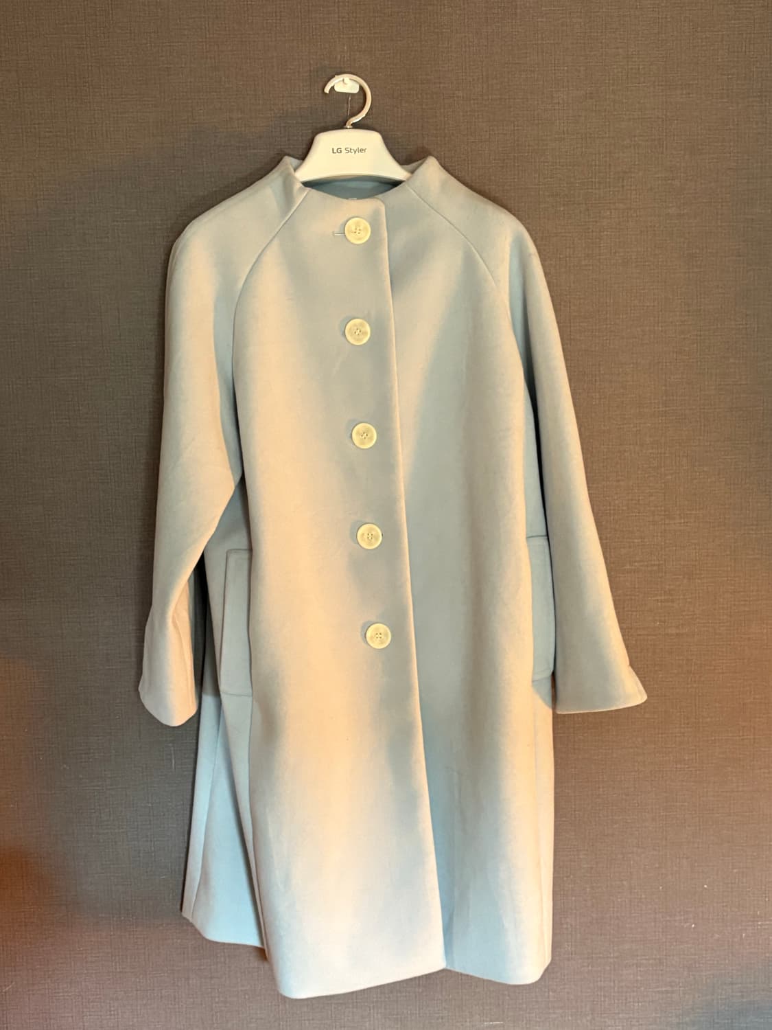  Plarapa 하늘색 노카라 코트 L 상품이미지1