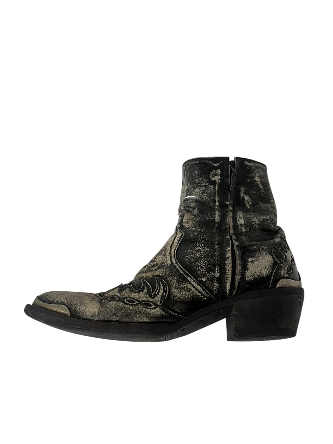 Vintage 실버 워싱 웨스턴 앵클부츠 240 상품이미지2