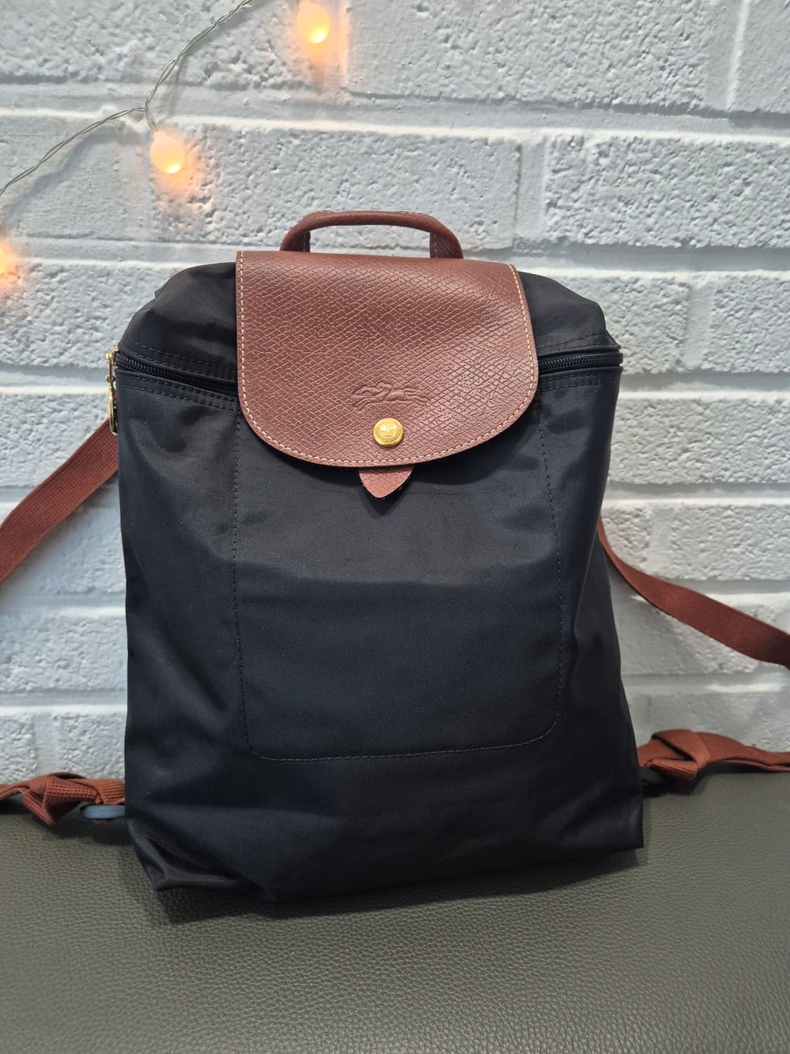 롱샴 르 플리아쥬 백팩 블랙 상품이미지1