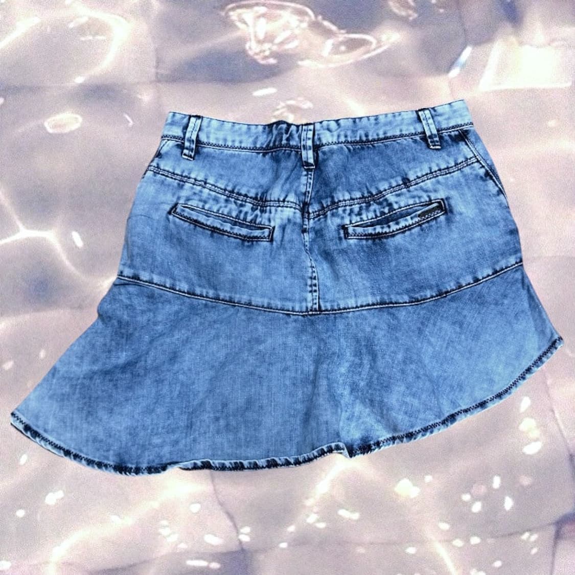 디젤 언발란스 워싱 청 데님 스커트 28 상품이미지5