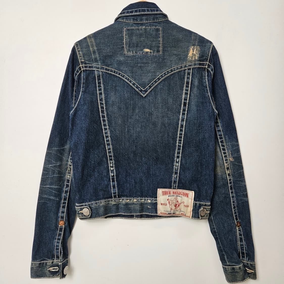 True Religion 트루릴리젼 디스트레스드 Y2K 데님 자켓 상품이미지2